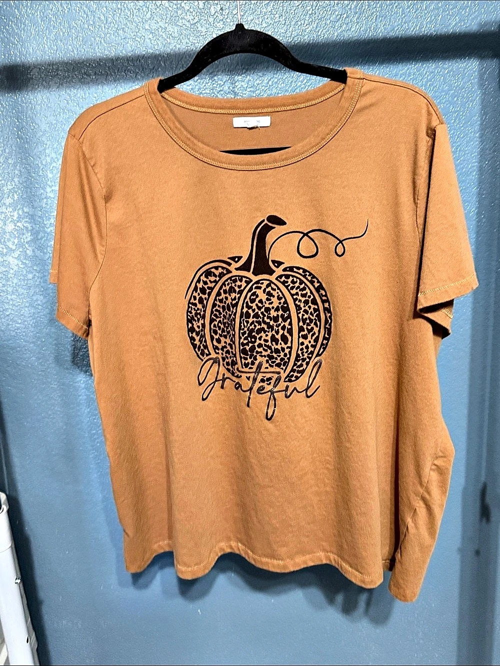 Maurices Fall Pumpkin Grateful Graphic Tee Size 2X Brown
